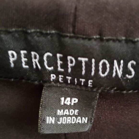 Perceptions Women's Sleeveless Floral Dress Color:Black/Taupe sz 14P - Picture 3 of 4